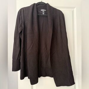 INC International Concepts Black Ribbed Cardigan